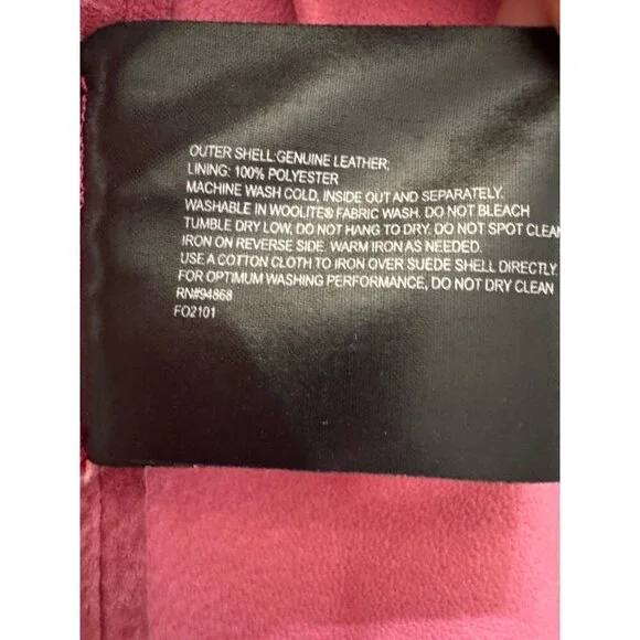 Bernardo Genuine Leather Jacket Womens 10p Hot Pink Motorcycle Bomber Minecraft